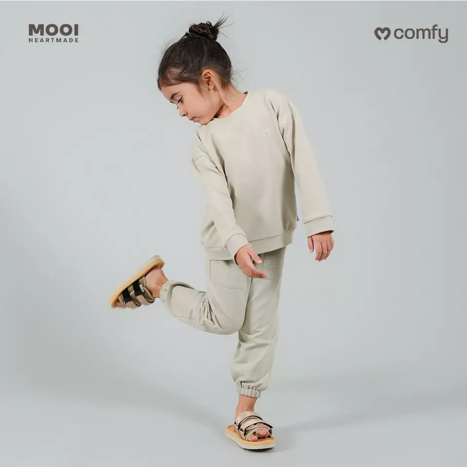 Mooi Celana Jogger Anak Comfy Jogger Pants Kids - Red Clay