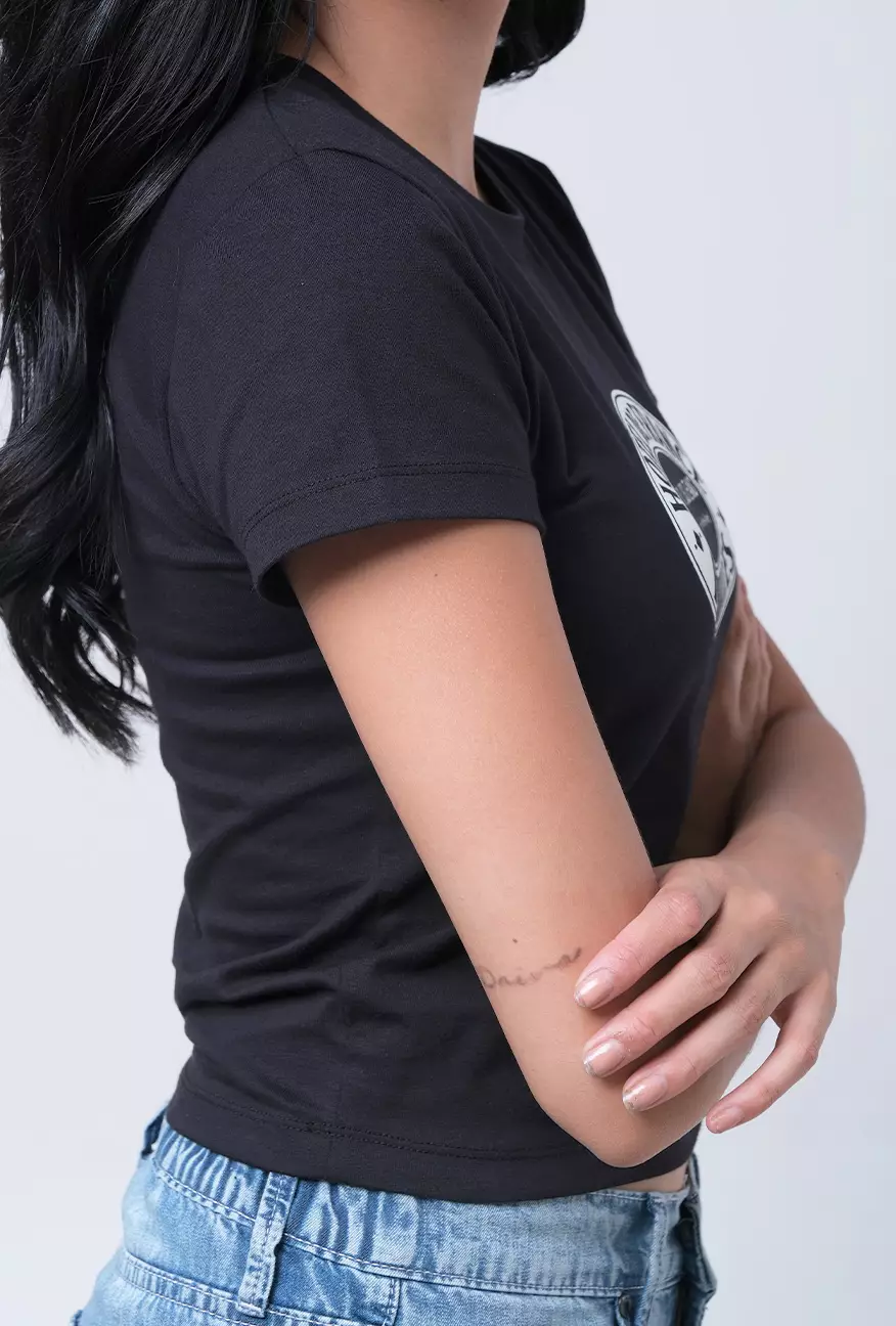 Kaos Wanita Baby Tee Elina Black