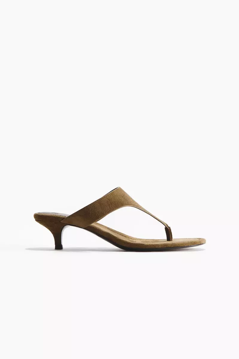 Kitten-heeled sandals