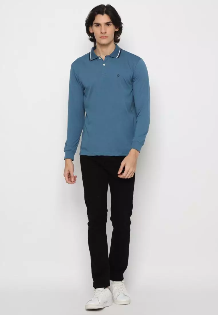 Matsuda Kaos Polo Shirt Lengan Panjang Pria Kerah Kasuga