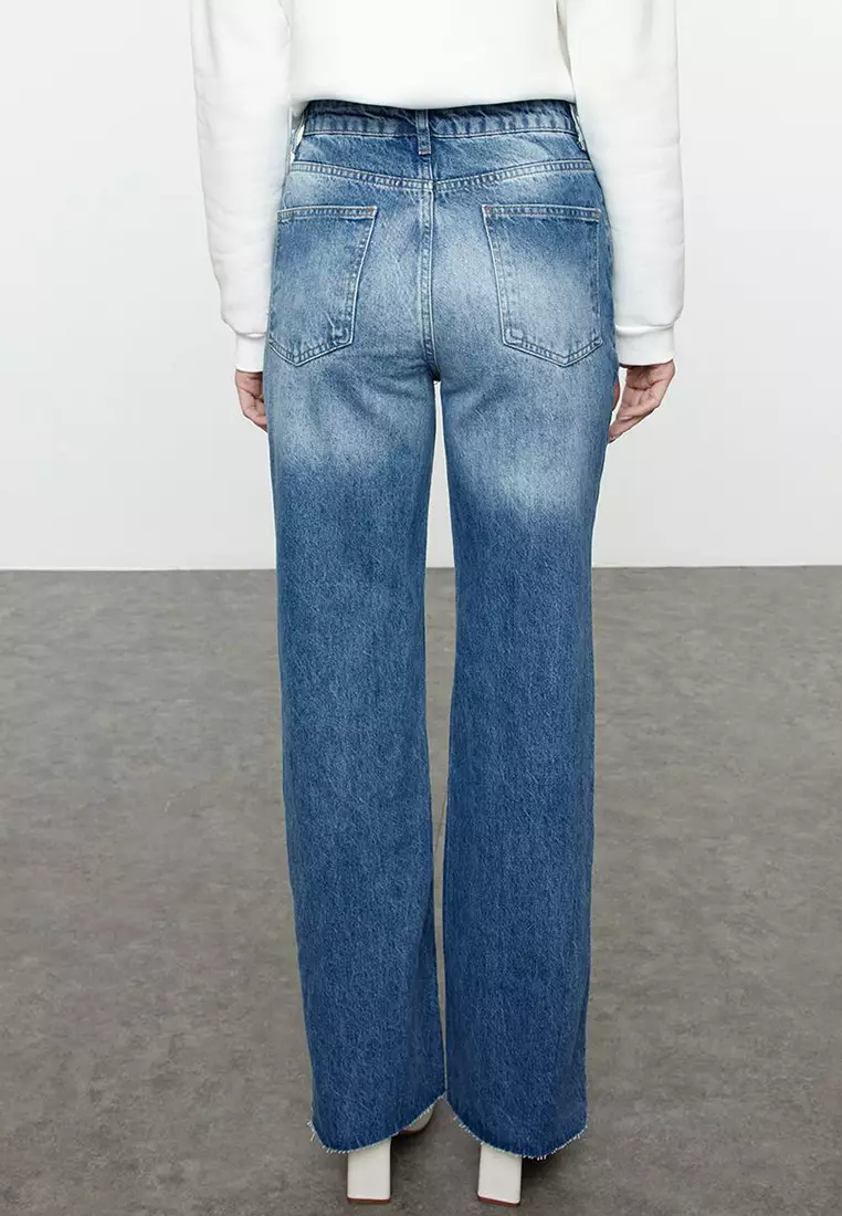 Cotton High Waist Jeans