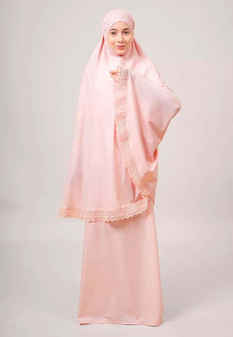 Siti Khadijah Telekung Modish Sakeena in Crystal Pink