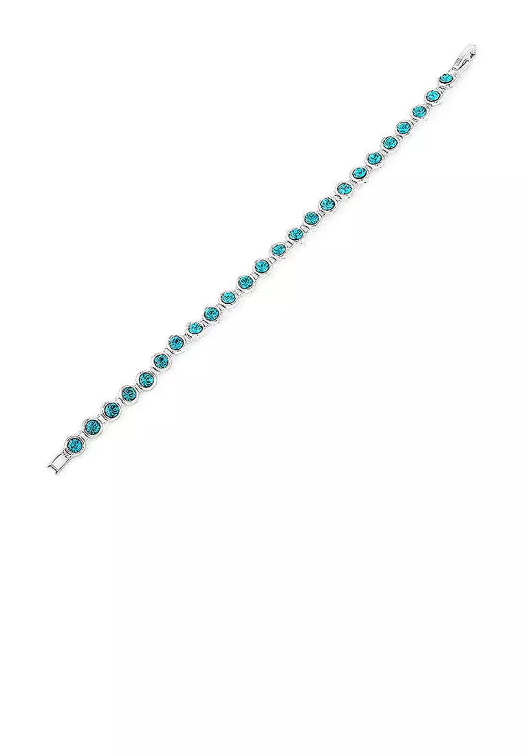 Cutie Dots Bracelet with Blue Austrian Element Crystals