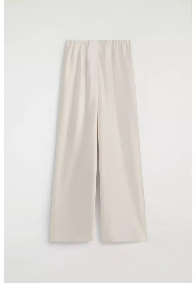 SATIN WIDE-LEG TROUSERS