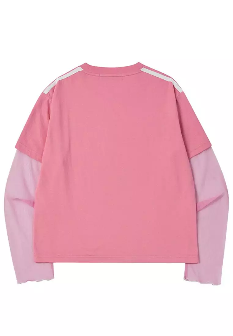 PDC Uniform See Through Layered Sleeve Pink