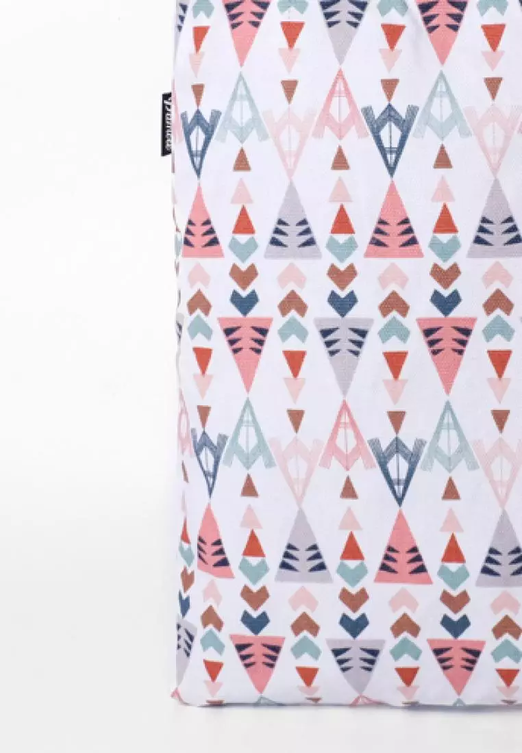 Pamole Tote Bag Wanita Bahan Kanvas Motif Penutup Resleting - Camp