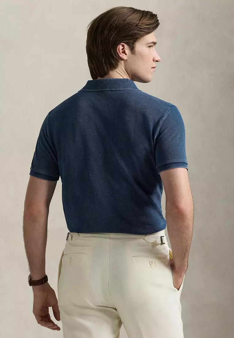 Buy Polo Ralph Lauren Custom Slim Fit Indigo Mesh Short Sleeve