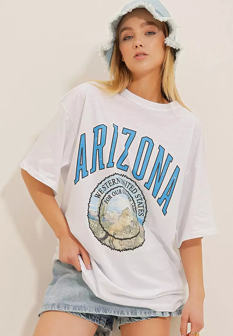 MLB Oversized Cotton T-Shirt Tee with Big Logo