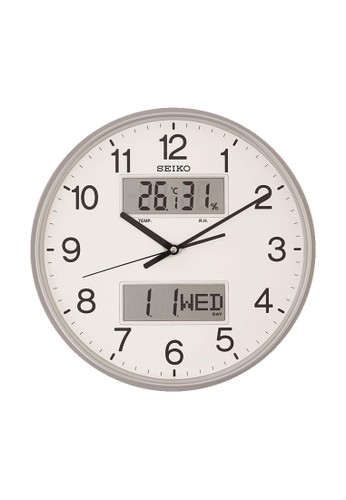 Jual Seiko Jam Dinding Seiko Original Garansi Resmi QXL013S Analog Silver  Plastic Case White Dial LCD Calendar, Thermometer & Hygrometer Original  Maret 2023| ZALORA Indonesia ®