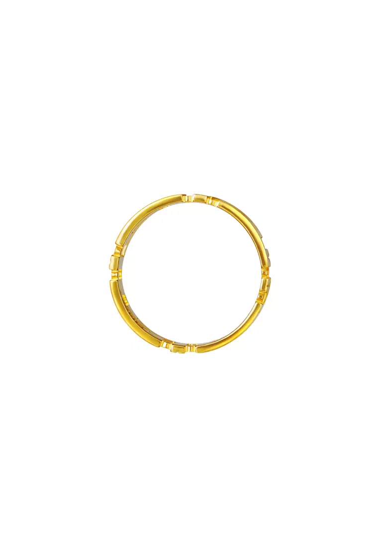TOMEI Meander Style Ring, Yellow Gold 916