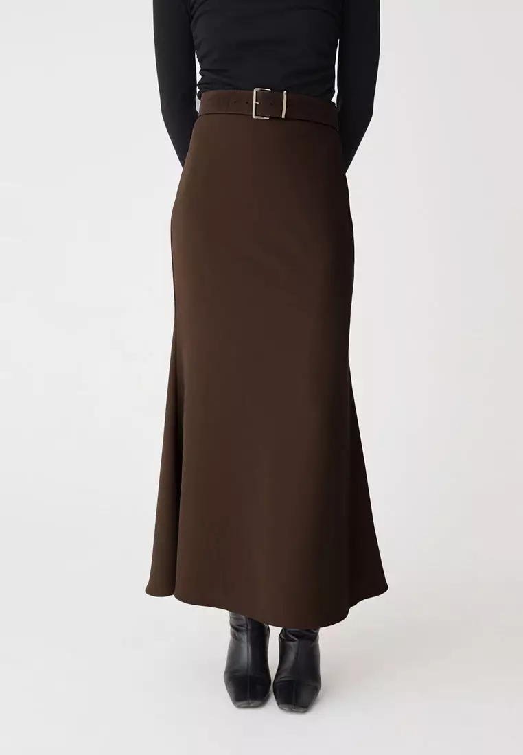 Caris Flared Maxi Skirt