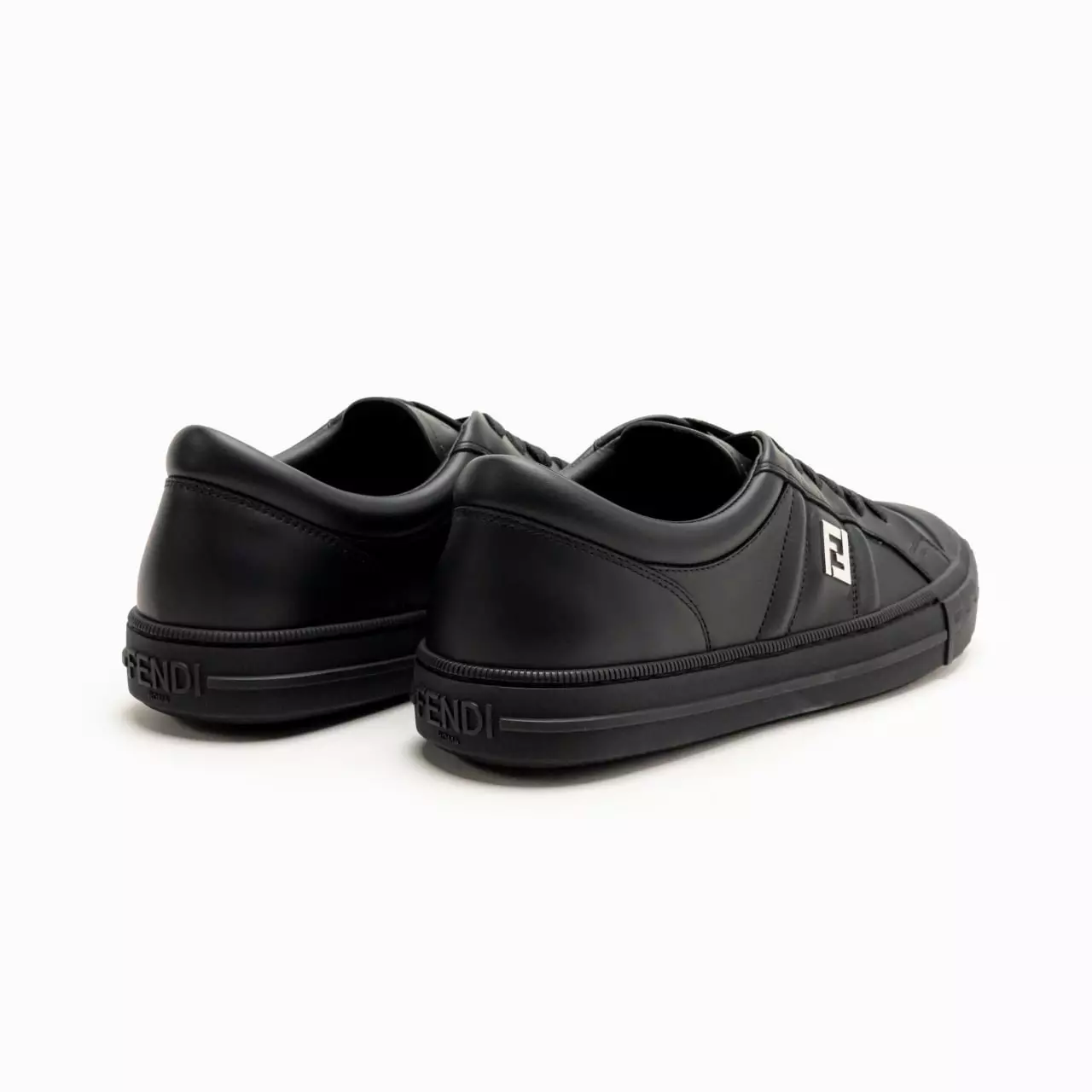 スニーカー Fendi Black Leather Domino Sneakers Domino sneakers Leather Black | Fendi