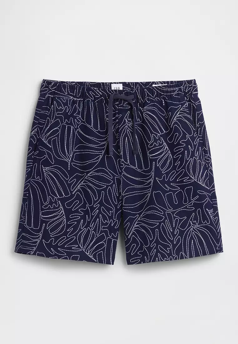 7" Linen-Blend Easy Waist Shorts