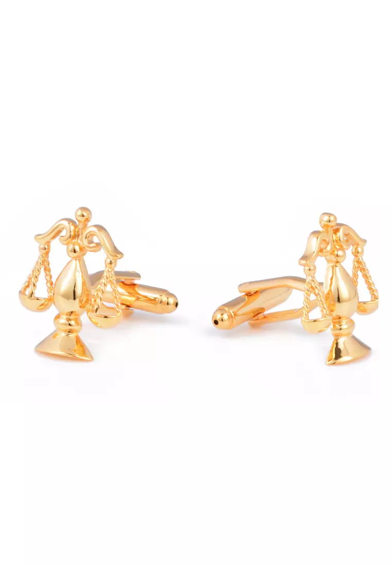 Gold Libra Cufflinks (UPKC10025b)