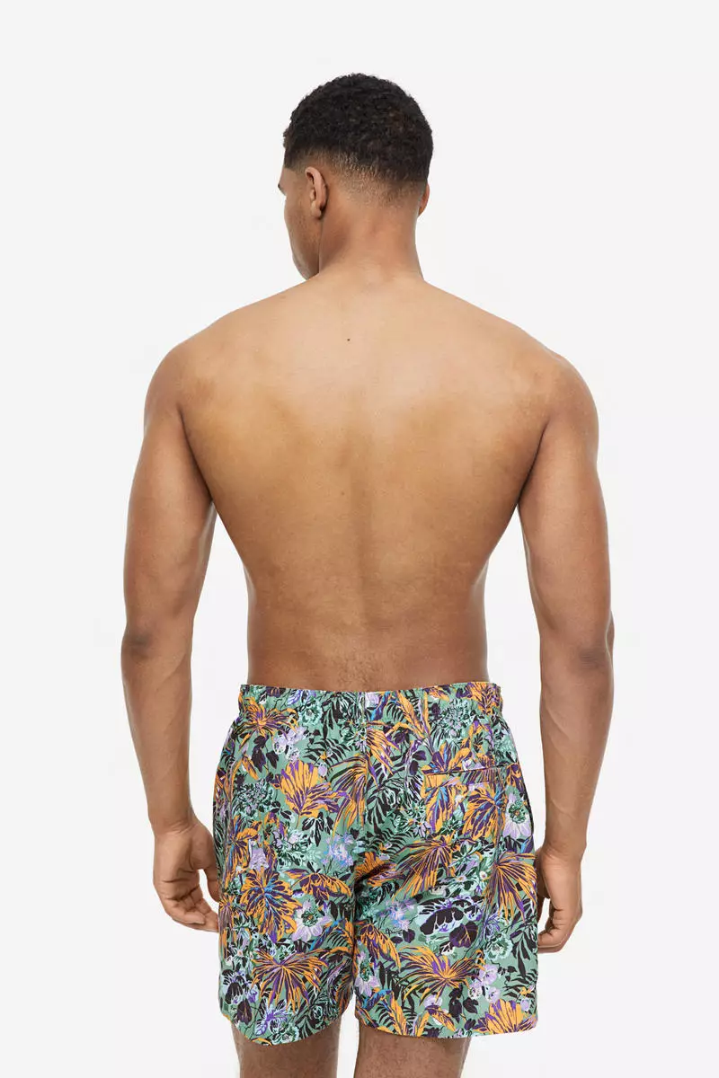 Patterned swim shorts