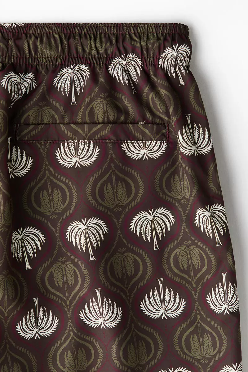 Patterned swim shorts
