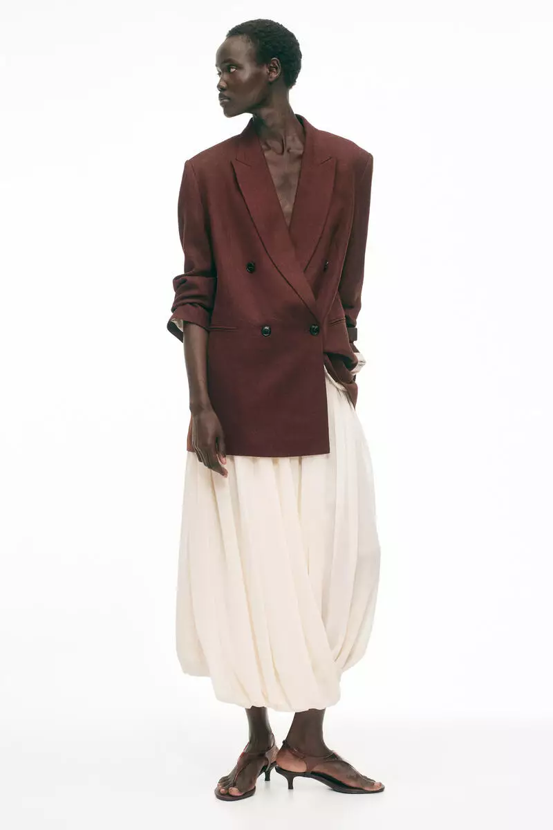 h&m brown smocked dress Ladies - Dark Brown Smocked Dress - Size: L
