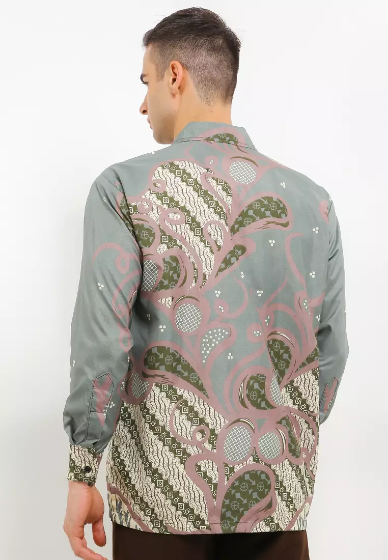 Mulyo Kemeja Batik Exclusive Premium Pria Casual Modern Lengan Panjang