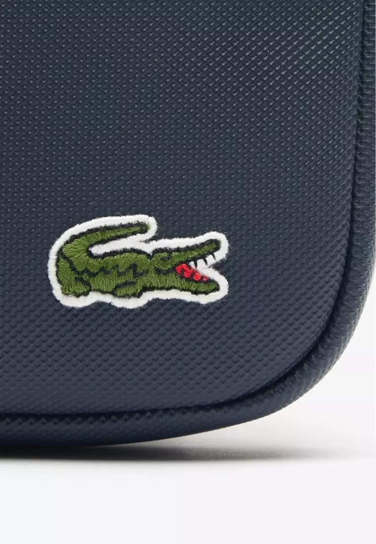 Buy Lacoste Men's LCST Coated Canvas Small Flat Crossbody Bag