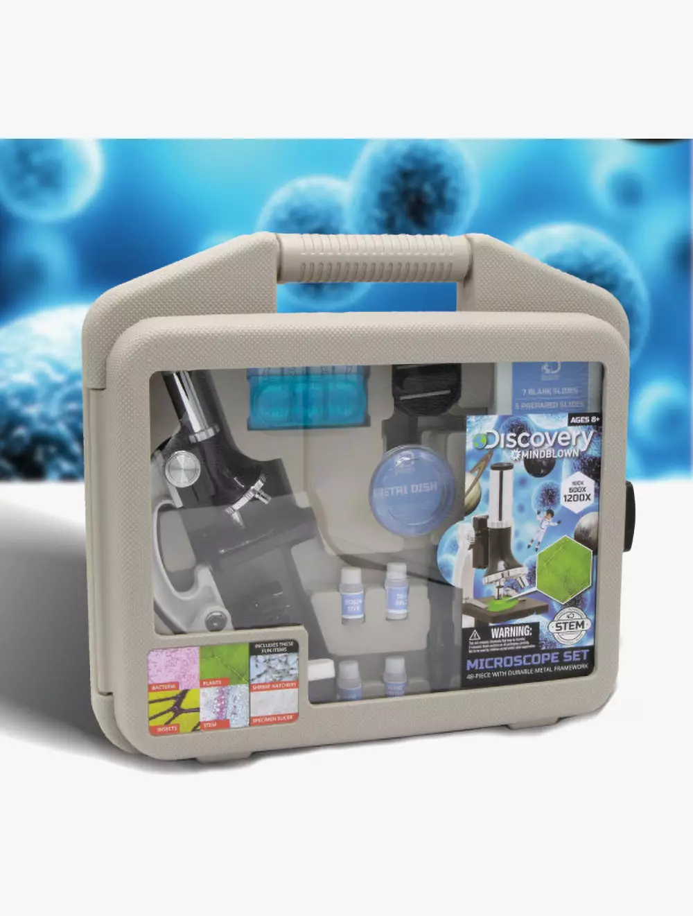 Discovery Mindblown Kids Microscope Kit 48 Pcs - DCN1423005521 - Multicolor