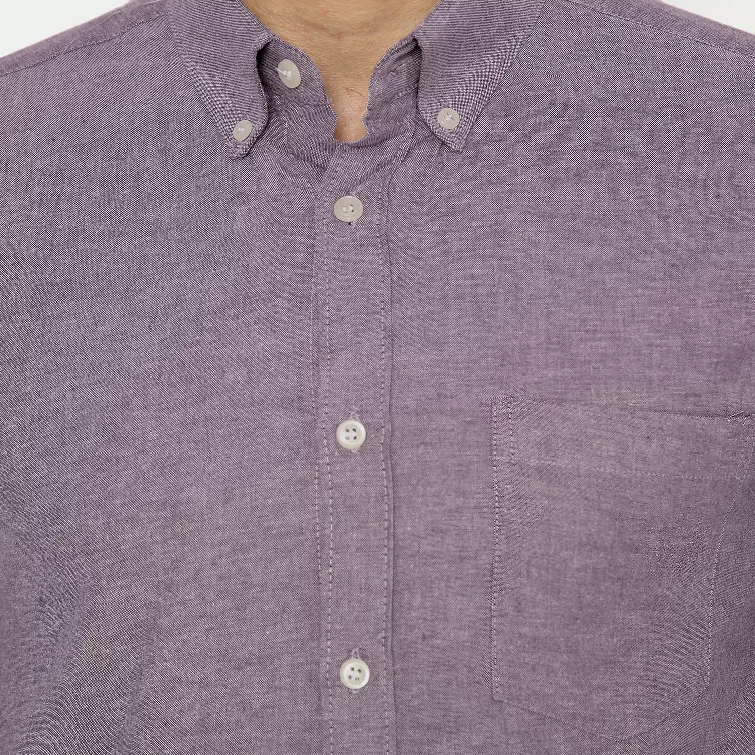 Platini Kemeja Pria Polos Lengan Pendek Katun Oxford Mauve 1069