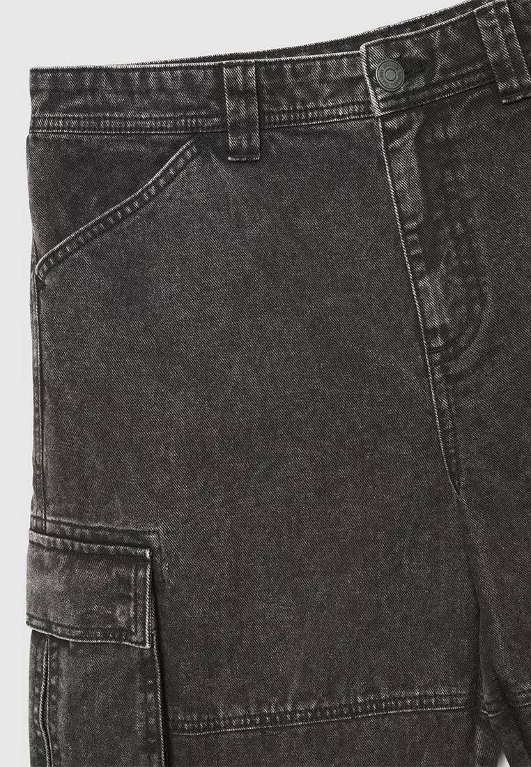 Men's Denim Cargo Shorts