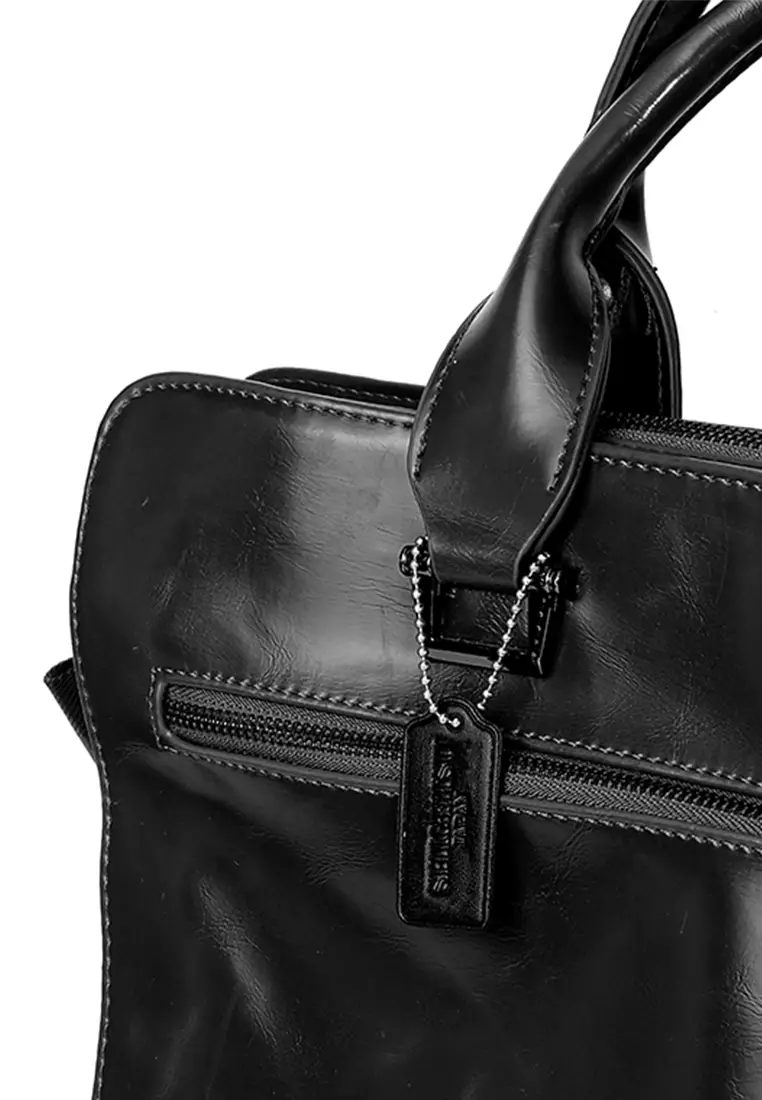 Buy SHIGETSU Zentsuji Black Premium Leather Hand Bag 2024 Online ...