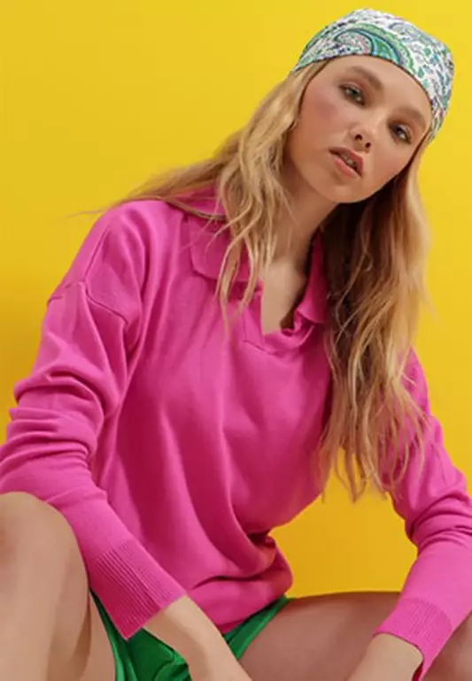 Basic Polo Knitwear Sweater