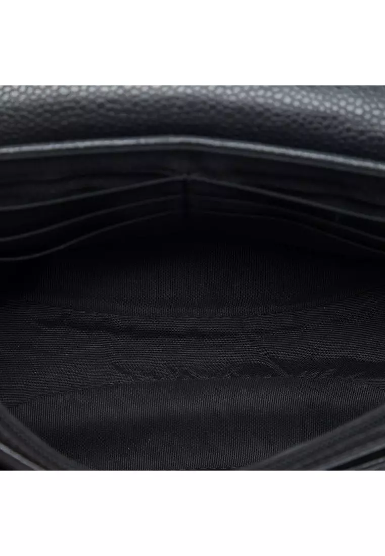 Pre-Loved Chanel Cc Caviar Half Moon Wallet On Chain