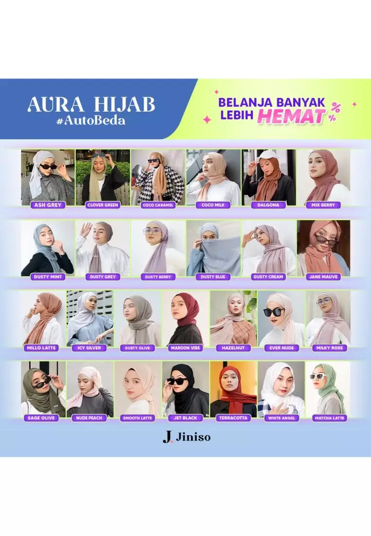 AURA Active Hijab Pashmina Shawl