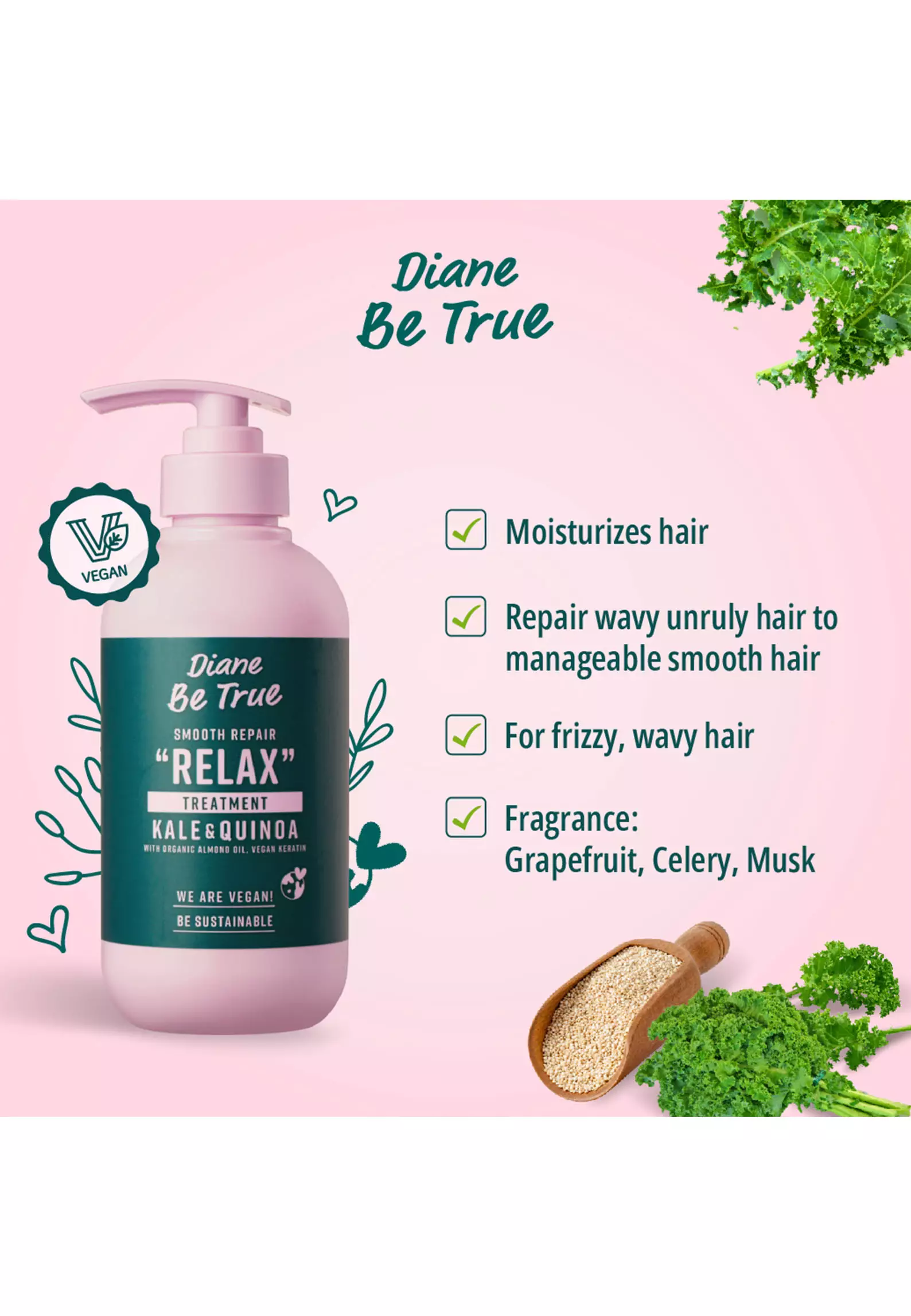 Diane Be True Smooth Repair Relax Treatment (Conditioner) 400ml