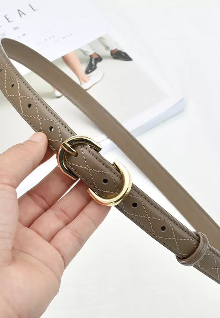 Buy Kings Collection Khaki Women's Korean Style Leather Belts with