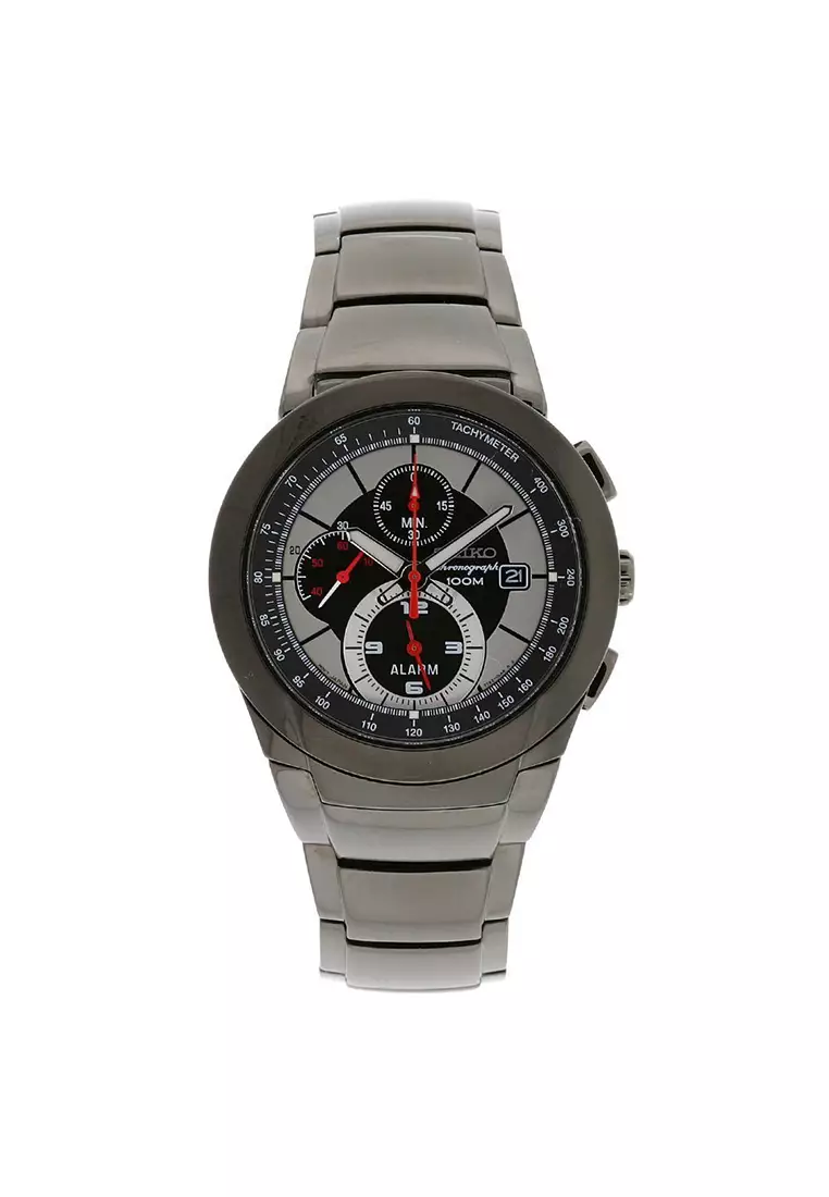 Jam Tangan Pria Seiko SNAB35 Strap Stainless Steel Hitam