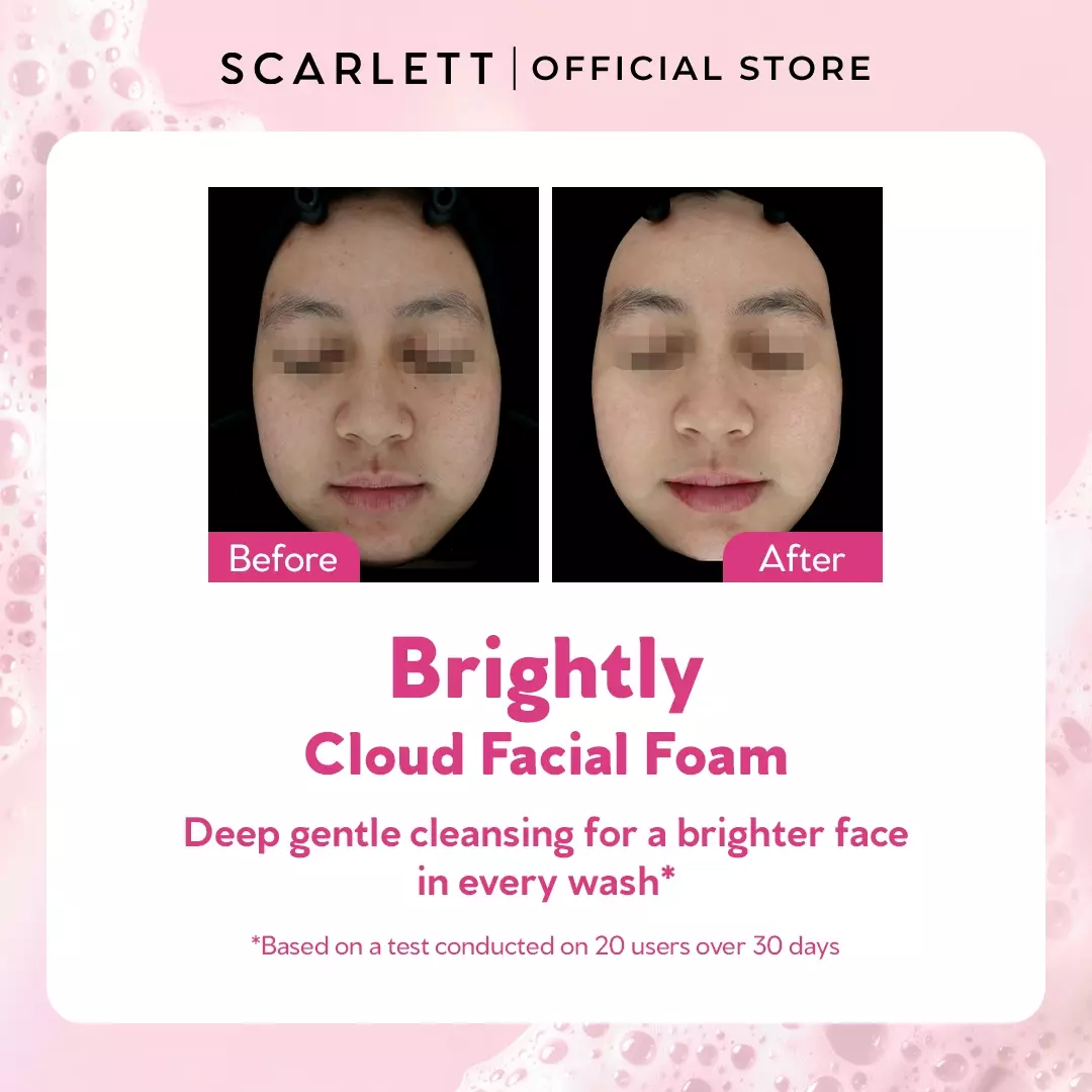 Scarlett Whitening Brightly Gentle Skin Cloud Facial Foam