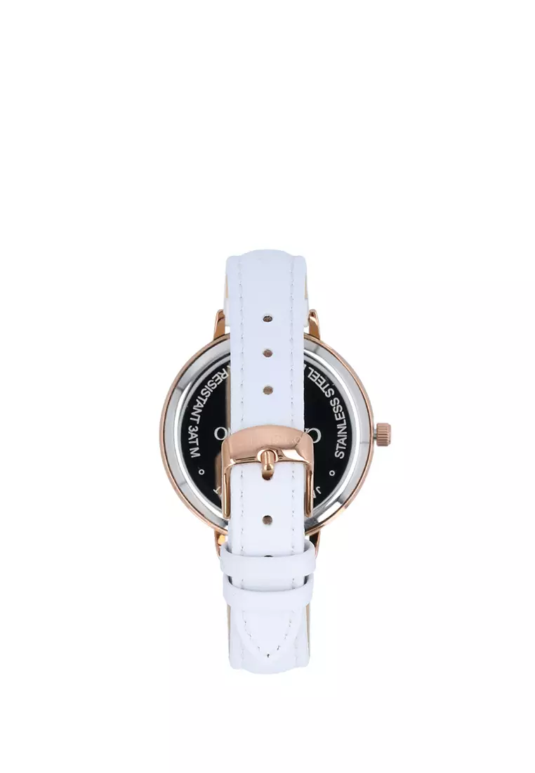 White Carlo GEO Monogram Timepiece