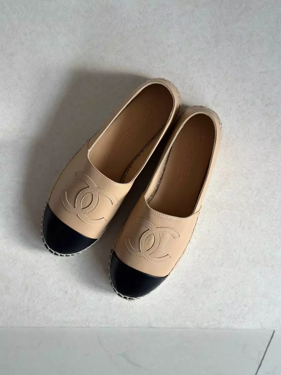 Espadrilles Lambskin Beige & Black Size 39