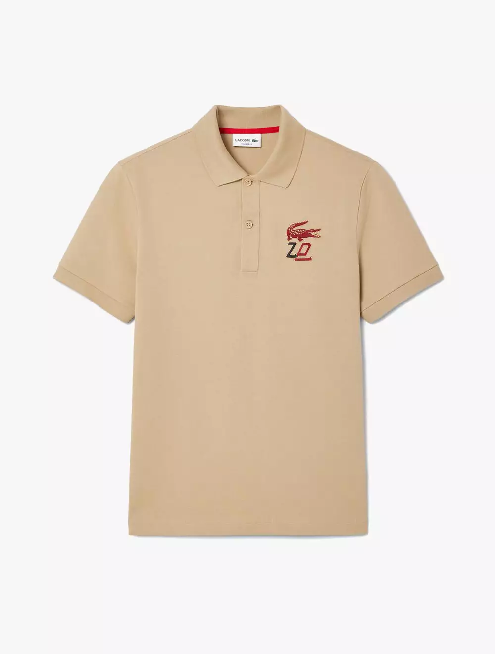 Regular Fit Lunar New Year Stretch Piqué Polo Shirt - Beige