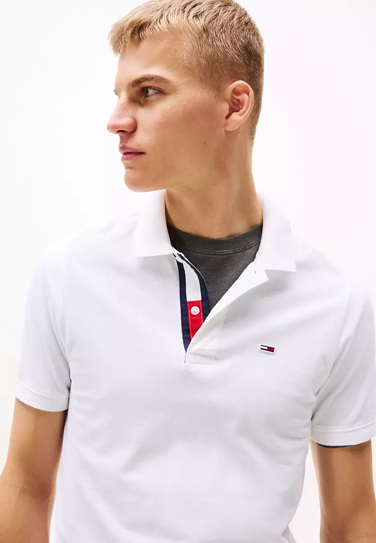 Pure Cotton Slim Fit Polo Shirt - Tommy Jeans