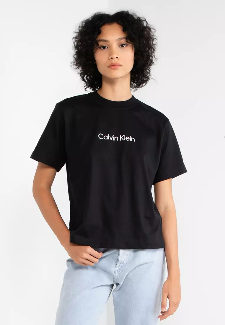 Buy Calvin Klein Cotton Contour Rib Crew Tee - Calvin Klein Jeans Online