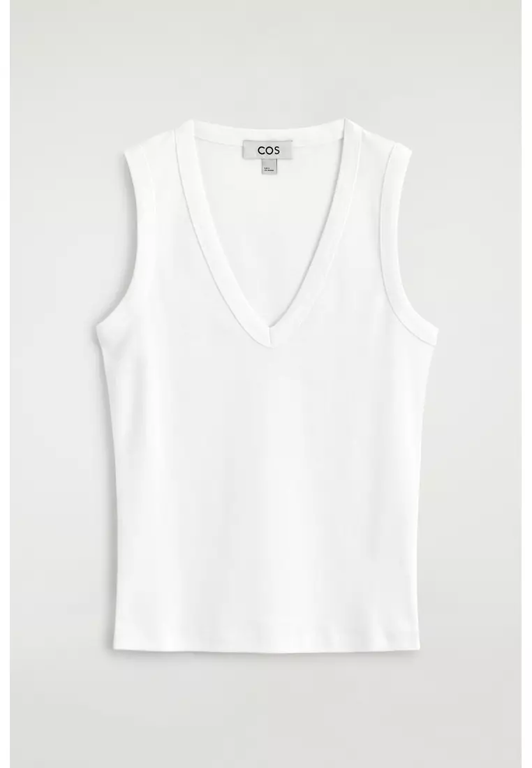 Cotton V-Neck Tank Top