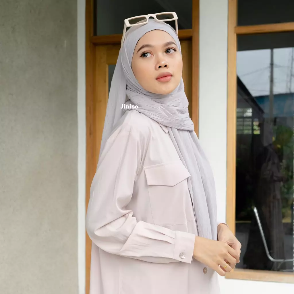 AURA Active Hijab Pashmina Flowy Plisket Breeze