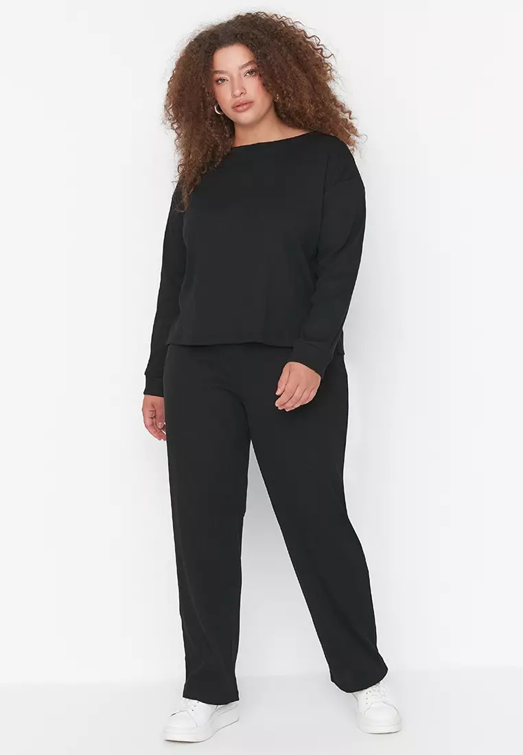 Plus Size Knitted Pajamas Set