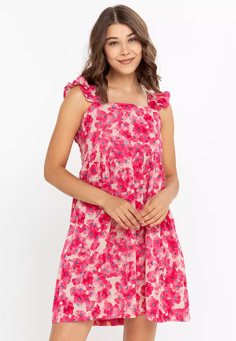 BADOMODA Citronel Tie Back Babydoll Dress