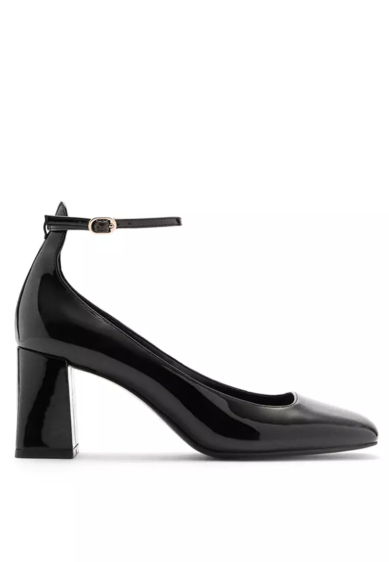 Discount on Mango  shoes - SKU: Patent Leather-Effect Heeled Shoes
