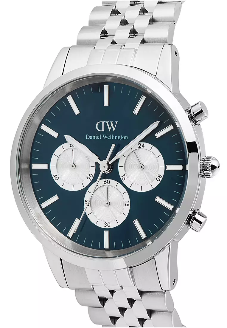 Iconic Chronogprah 42mm Arch 5-Link Arctic Panda Silver Men Watch stainless steel watch DW Official Authentic Original