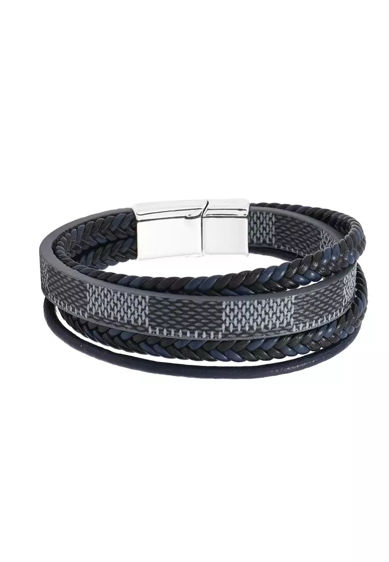 Buy Kings Collection Multi-Layer Leather Mixed Rope Braided