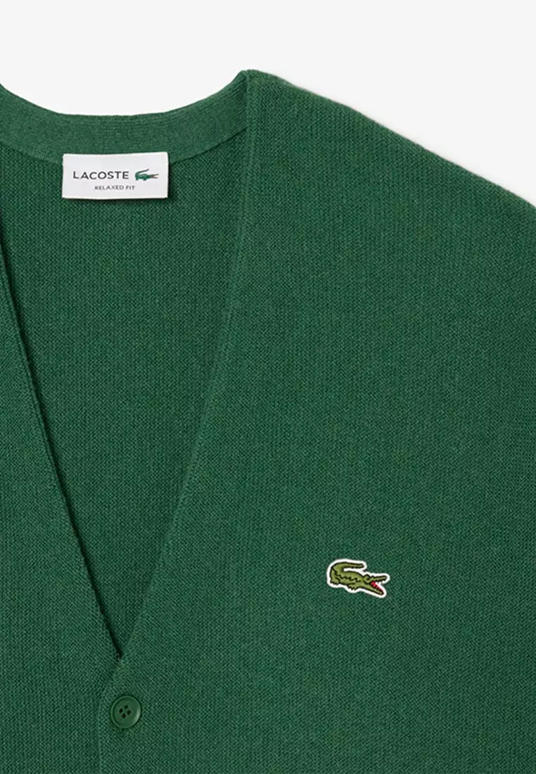 Relaxed Fit Carded Wool Cardigan