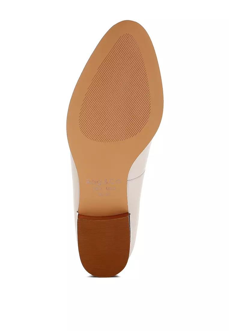 Sepatu Kulit Asli Bertabur Warna Putih