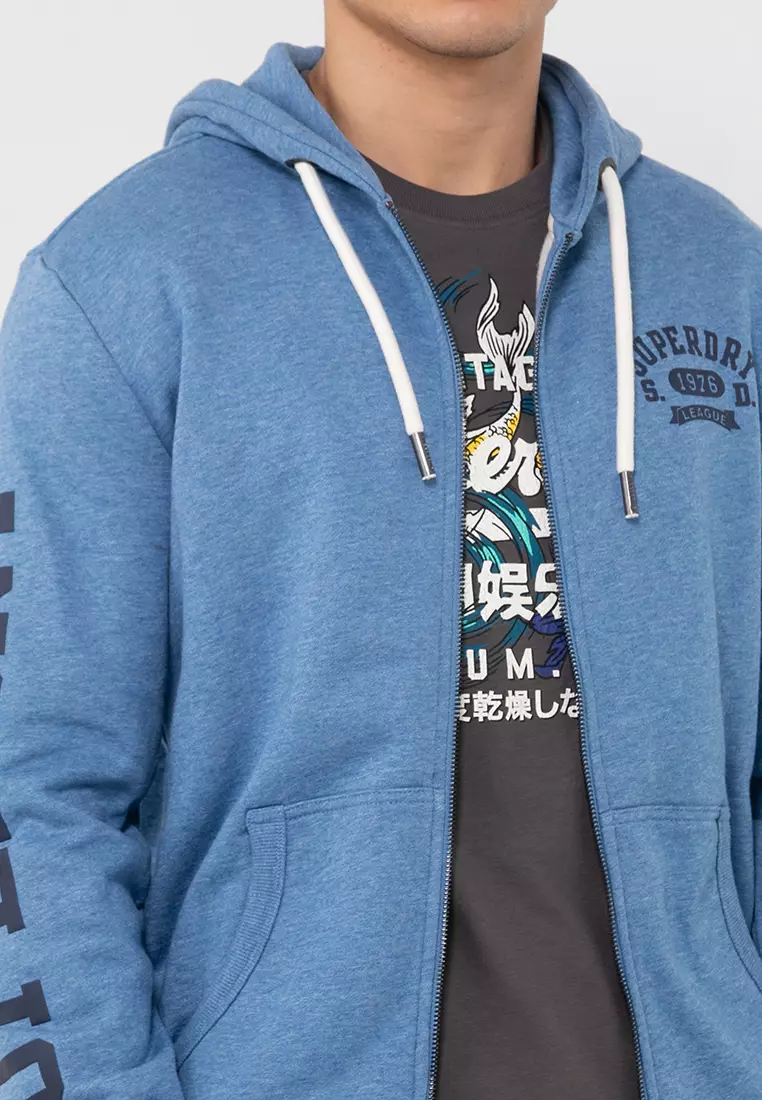 Superdry blue zip hoodie outlet