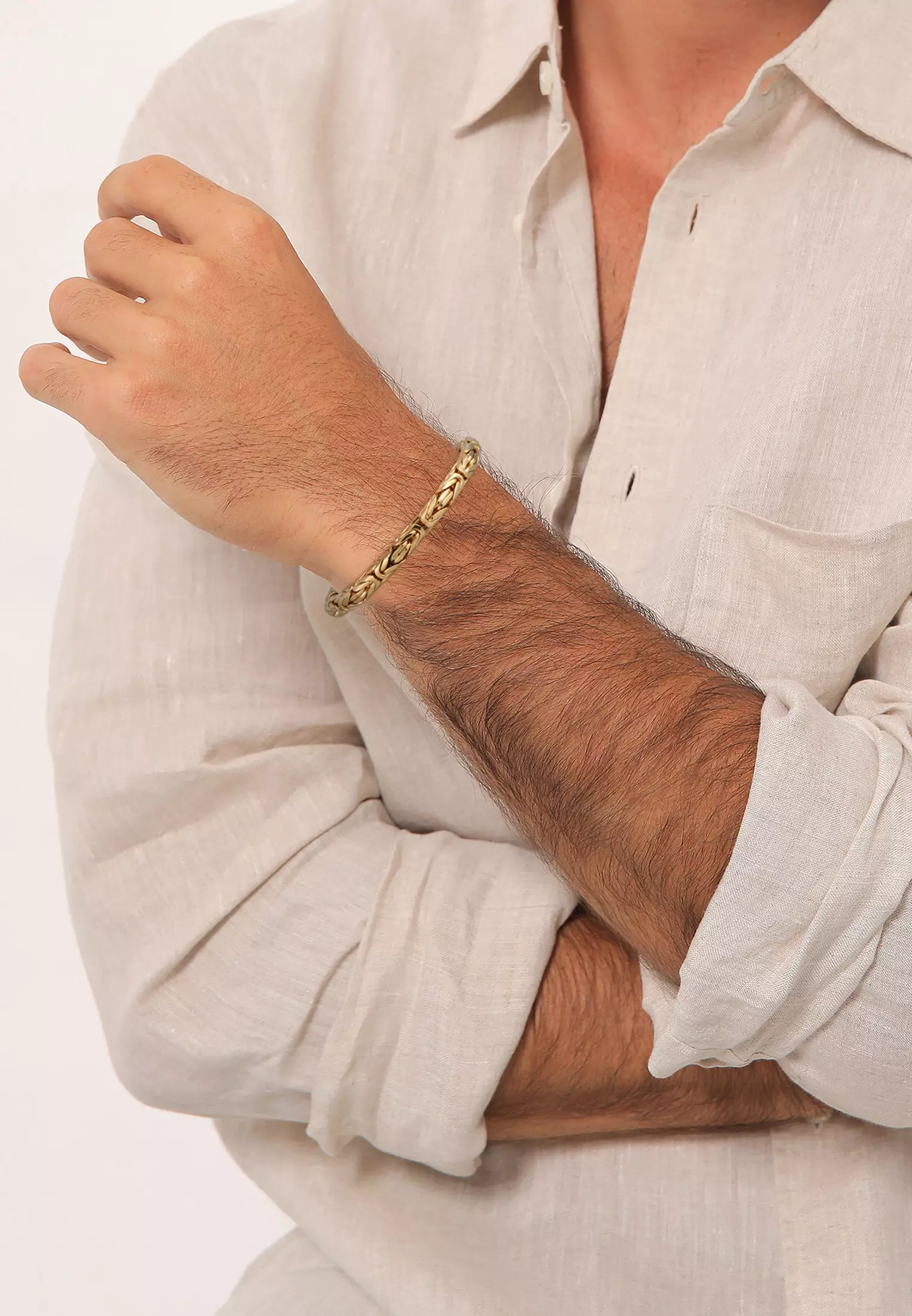 Buy Kuzzoi Bracelet Men Round Links Trend Gold Plated 2025 Online